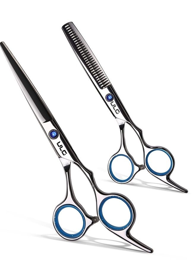 ULG Hair Cutting Scissors Thinning Shears Kit ULG Professional Barber Hairdressing Texturizing Salon Razor Edge Scissor Japanese Stainless Steel 6.5 inch - Image 1