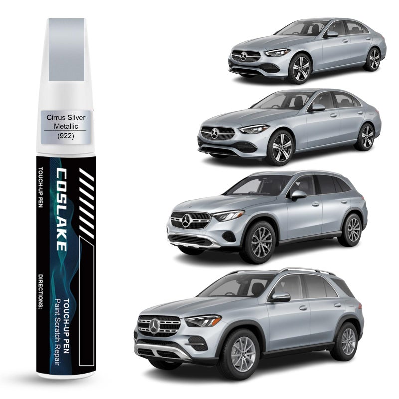 COSLAKE Car Touch Up PaintCirrus Silver Metallic922 for MercedesBenz Car Paint Scratch Repair Kit Quick Easy Solution to Repair 2 in 1 Scratch Remover Pen with ColorMatched