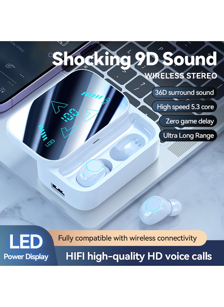 تشوميل سماعة بلوتوث جديدة، عمر بطارية طويل للغاية، بطارية كبيرة، شاشة عرض رقمية داخل الأذن، سماعة أذن قابلة للشحن 5.4 - Image 1