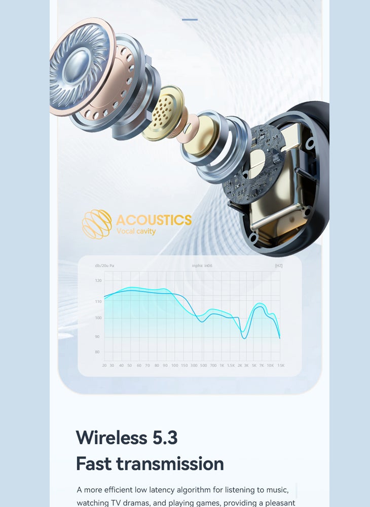 تشوميل سماعة بلوتوث جديدة، عمر بطارية طويل للغاية، بطارية كبيرة، شاشة عرض رقمية داخل الأذن، سماعة أذن قابلة للشحن 5.4 - Image 5