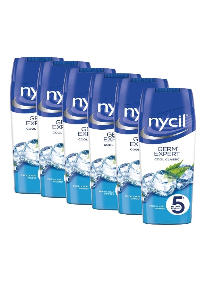 Nycil Germ Expert (Cool Classic) Cooling Talcum Powder 150g X 6Pcs - Image 1
