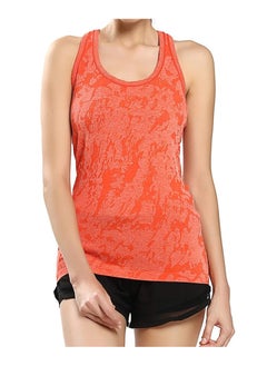 Women's Camouflage Jacquard Wide Strap Scoop Neck Yoga Tank Top