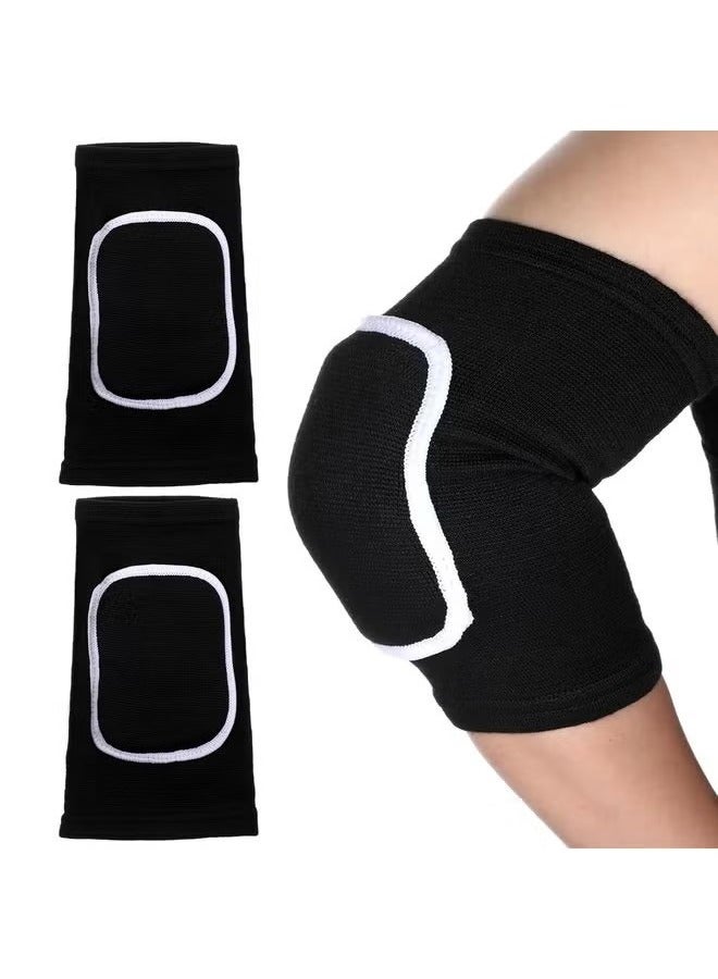 Generic Knee Elbow Pads Set - 1 Pair, Black, Unisex - for Volleyball, Dance, Football, Yoga  - Image 1