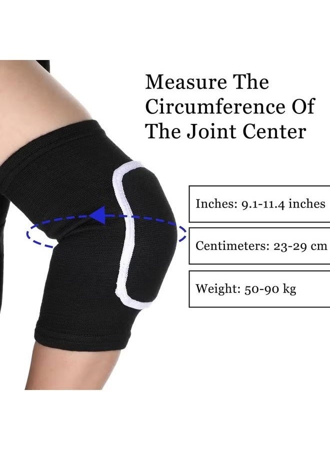 Generic Knee Elbow Pads Set - 1 Pair, Black, Unisex - for Volleyball, Dance, Football, Yoga  - Image 3