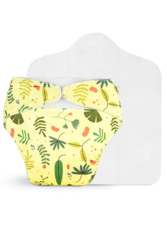SuperBottoms Freesize UNO SuperSoft Cloth Diaper (with Velcro) | Reusable, Adjustable Cloth Diaper for Babies | Dry Feel Comfort | Fits from 3 Months to 3 Years | Washable & Rash-Free | Plant Pals - Image 1