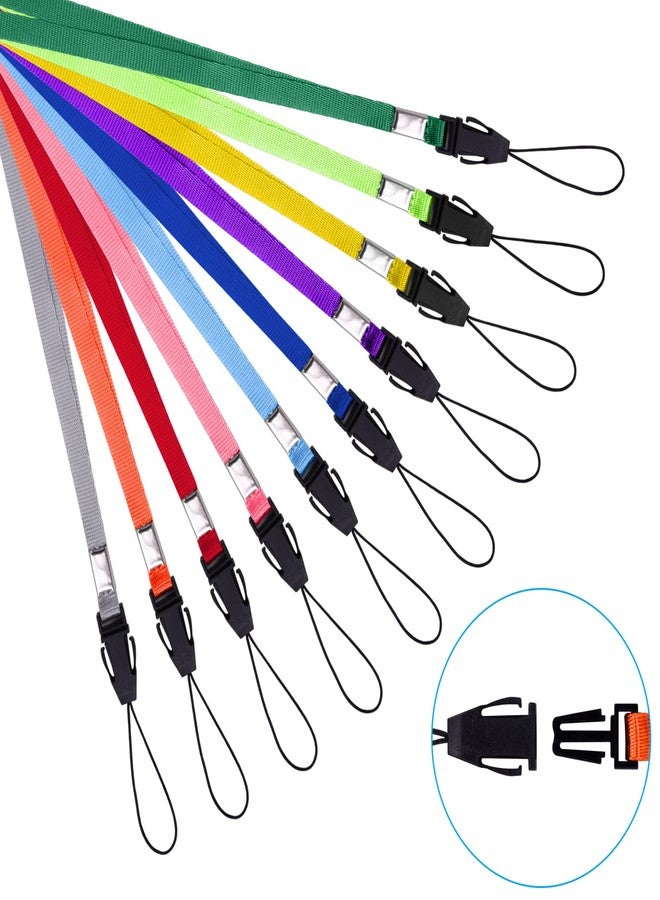 Wisdompro Pack of 20 Lanyard and Wrist Strap, Colourful Lanyards for Adults and Children, Lanyard for ID Cover, USB Stick, Keys (10 Colours) - Image 3