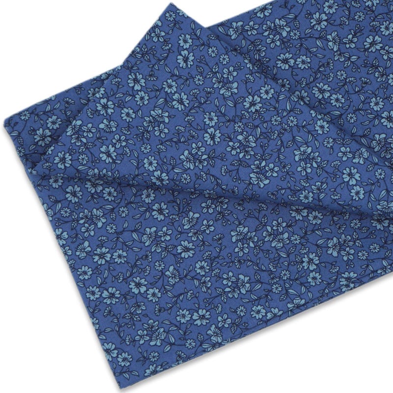 Master FAB -100% Cotton Fabric by The Yard for Sewing DIY Crafting Fashion Design Printed Floral(Spring Flowers Blue) - Image 1