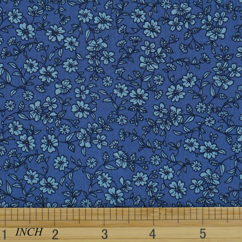 Master FAB -100% Cotton Fabric by The Yard for Sewing DIY Crafting Fashion Design Printed Floral(Spring Flowers Blue) - Image 3