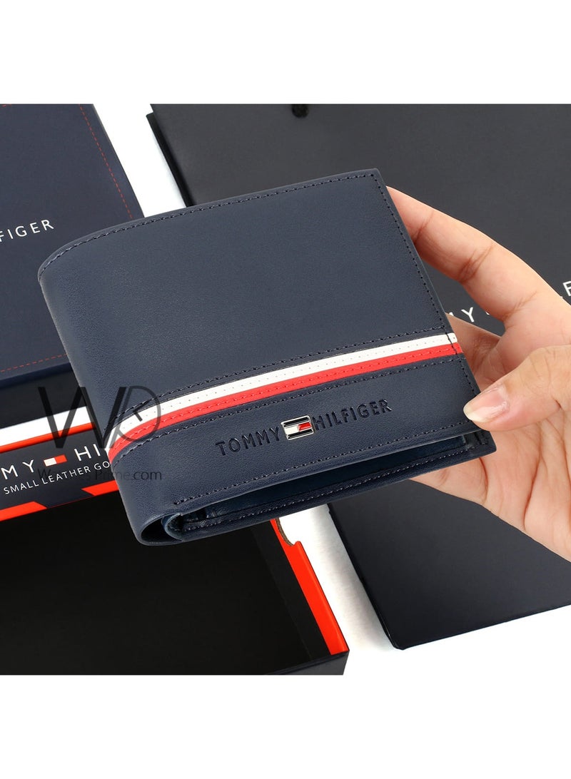 Tommy Hilfiger Denim Tommy Hilfiger Men's Genuine Leather Wallet - Blue - Image 2