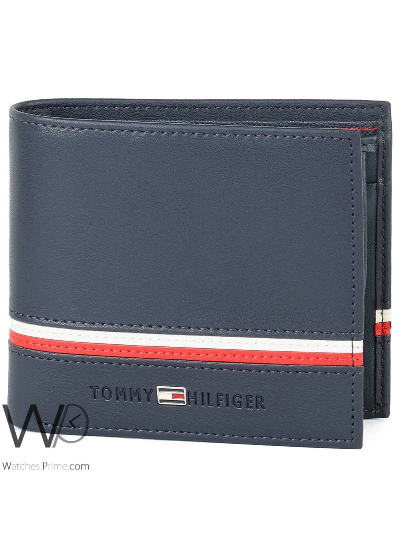 Tommy Hilfiger Denim Tommy Hilfiger Men's Genuine Leather Wallet - Blue - Image 5