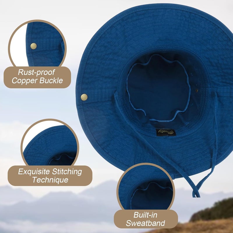 Phaiy Bucket Hat Wide Brim UV Protection Sun Hat Boonie Hats Fishing Hiking Safari Outdoor Hats for Men and Women - Image 3
