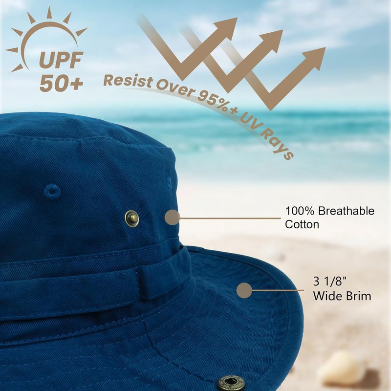 Phaiy Bucket Hat Wide Brim UV Protection Sun Hat Boonie Hats Fishing Hiking Safari Outdoor Hats for Men and Women - Image 2