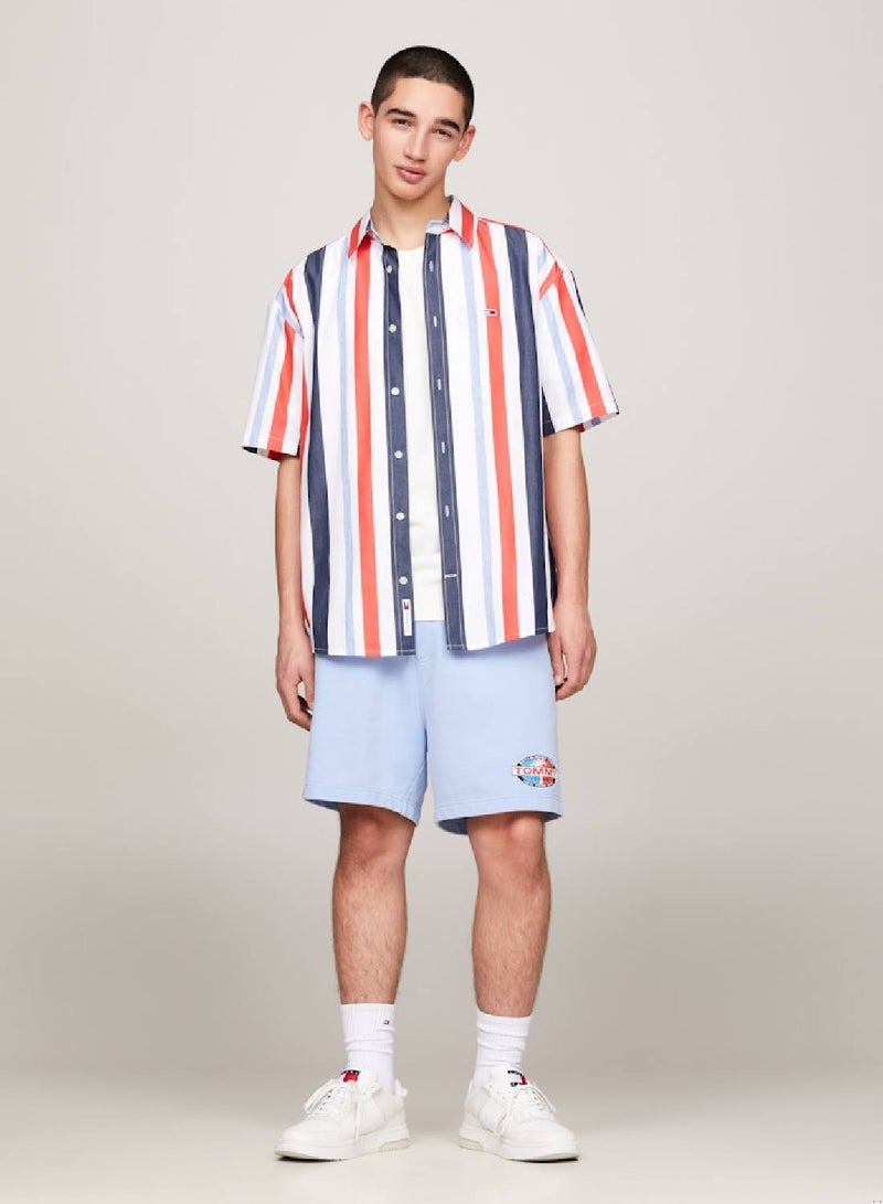 TOMMY JEANS Stripe Relaxed Short Sleeve Shirt - Image 4