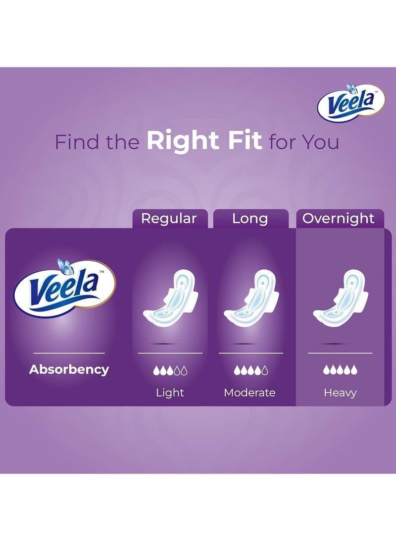 Veela Cushion Soft Maxi Pads for Women - Ultra-Soft, Breathable, and Leak-Proof Sanitary Napkins, Heavy Flow Feminine Hygiene Pads (OVERNIGHT, 24, count) - Image 2