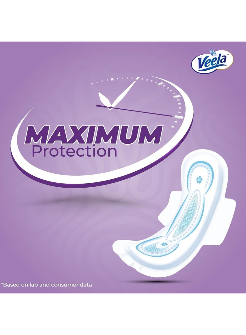 Veela Cushion Soft Maxi Pads for Women - Ultra-Soft, Breathable, and Leak-Proof Sanitary Napkins, Heavy Flow Feminine Hygiene Pads (OVERNIGHT, 24, count) - Image 4