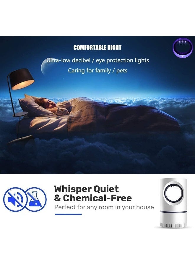 ECVV Bug Zapper, Electric Mosquito & Fly Killer - Insect Attractant Trap Powerful Bug Zapper Light, Hangable Mosquito Lamp for Home, Indoor, Outdoor, Patio White - Image 5