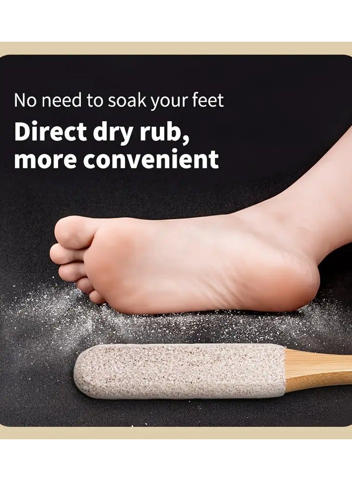 Goolsky Gitnk Bamboo Handle Pumice Stone Foot File - Hypoallergenic, Natural Foot Scrubber for Soft, Smooth Skin & Callus Removal, with 360° Polished Head for Dead Skin Exfoliation - Image 5