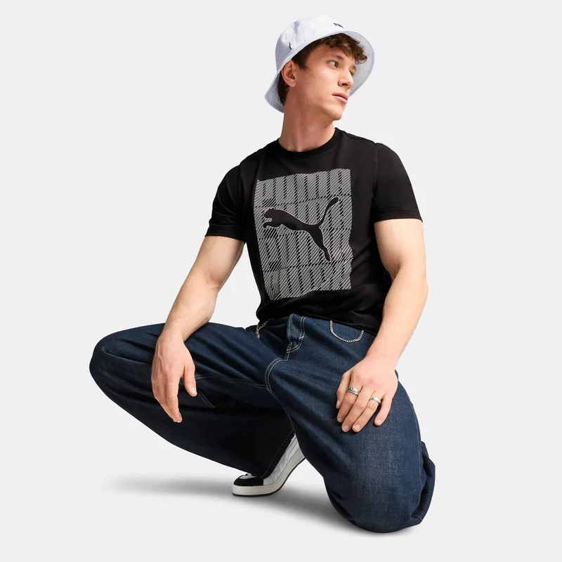 PUMA Black Men's Graphics Wording T-Shirt for Men | Best Price UAE