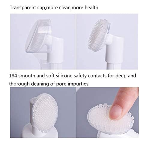 KWEL 150 ml Empty Facial Cleanser Foaming Face Wash Bottle | Built-In Face Brush Bottle | Liquid Foaming Soap Shampoo| Facial Massage | Refillable, Leak Proof, (Pack of 2) - Image 4