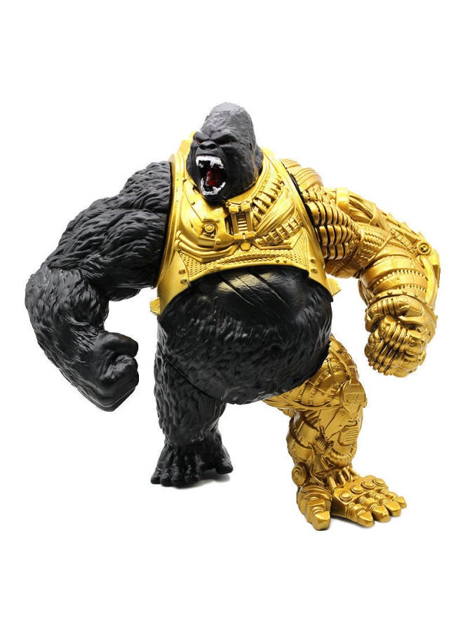 لعبة مجسمة كبيرة من المطاط الناعم King Kong Joint Movable War Monster Orangutan نموذج لعبة زينة يدوية للرجال - اللون: ذهبي ميكانيكي King Kong (5 مفاصل متحركة) [صندوق هدايا]] - Image 1