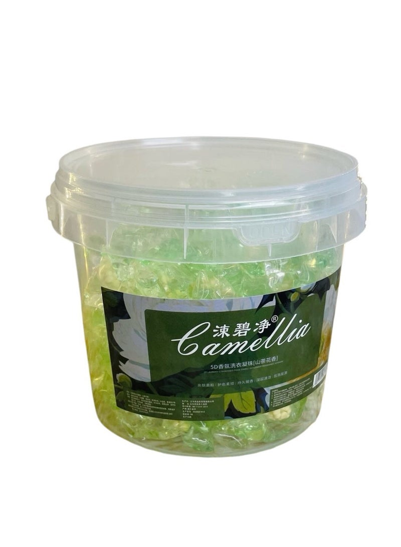 دلو خرز غسيل بنقشة الكاميليا، 100 قطعة - Image 4