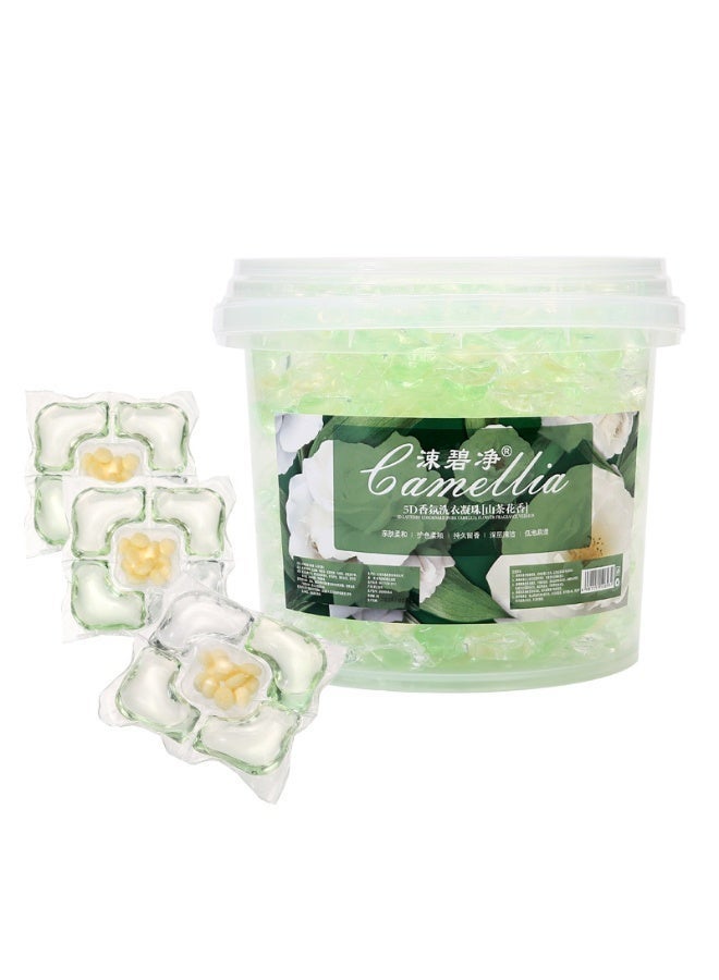 دلو خرز غسيل بنقشة الكاميليا، 100 قطعة - Image 2