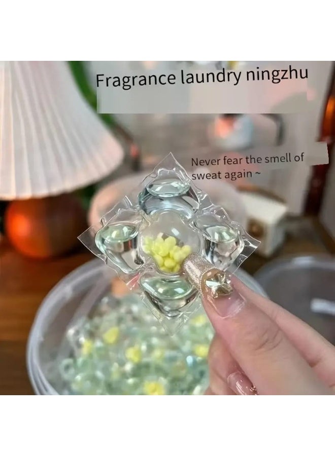 دلو خرز غسيل بنقشة الكاميليا، 100 قطعة - Image 3