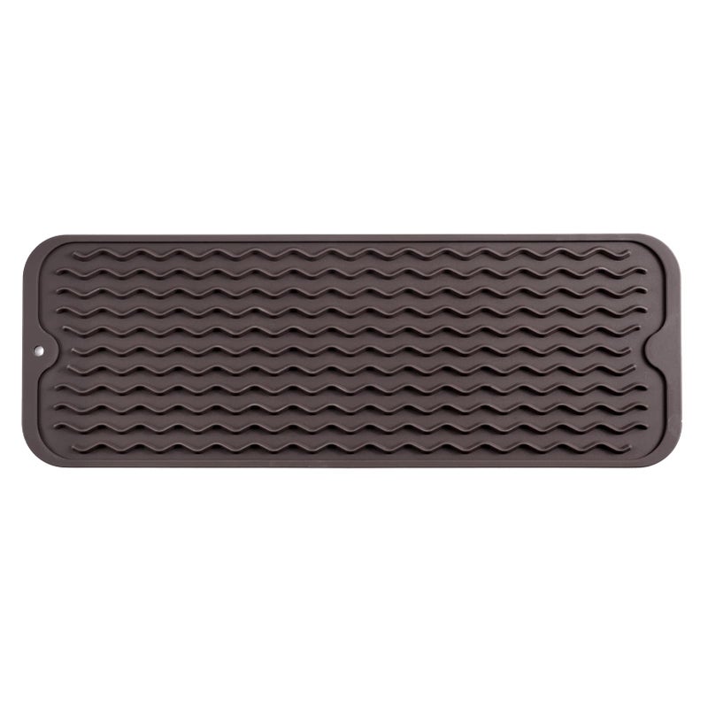 MicoYang Silicone Dish Drying Mat for Multiple UsageEasy cleanEcofriendlyHeatresistant Silicone Mat for Kitchen CounterSinkBarBottleor Cup Coffee M 17 inches x 6 inches