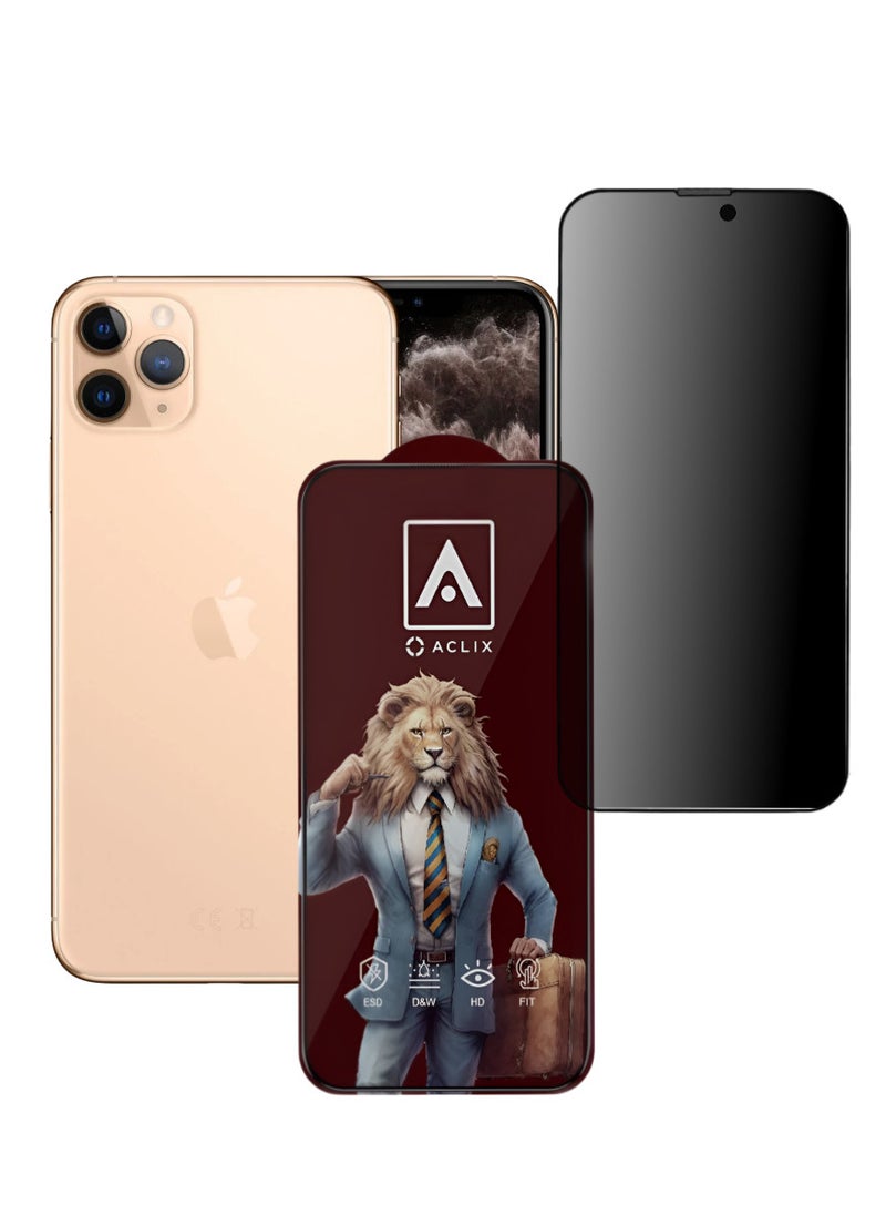 ACLIX Antistatic ESD Dustproof Premium Quality High Definition Tempered Glass Screen Protector Designed For  iPhone 11 Pro Max - Image 1