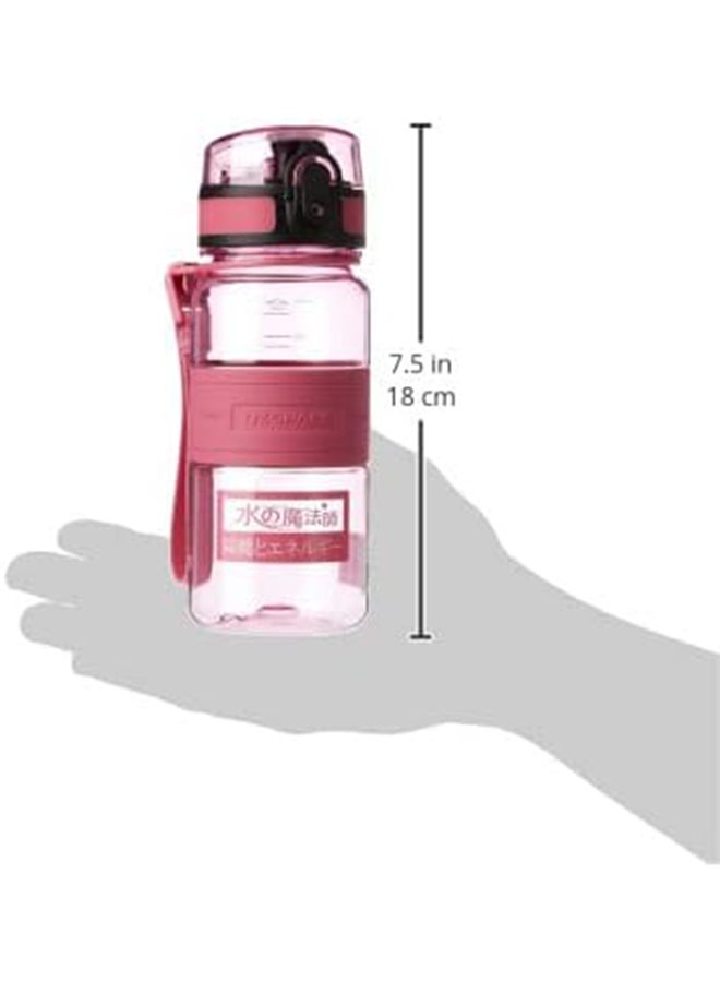 Uzspace 5022 Tritan Plastic Water Bottle, 350 ml Capacity, Pink - Image 4