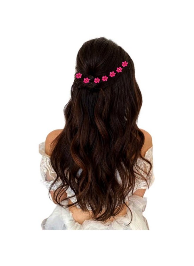 Hair Flare Hair Pin, Bright Flower With 1 Center Bead, Pack Of 50 Pins_2767_Darkpink  - Image 5