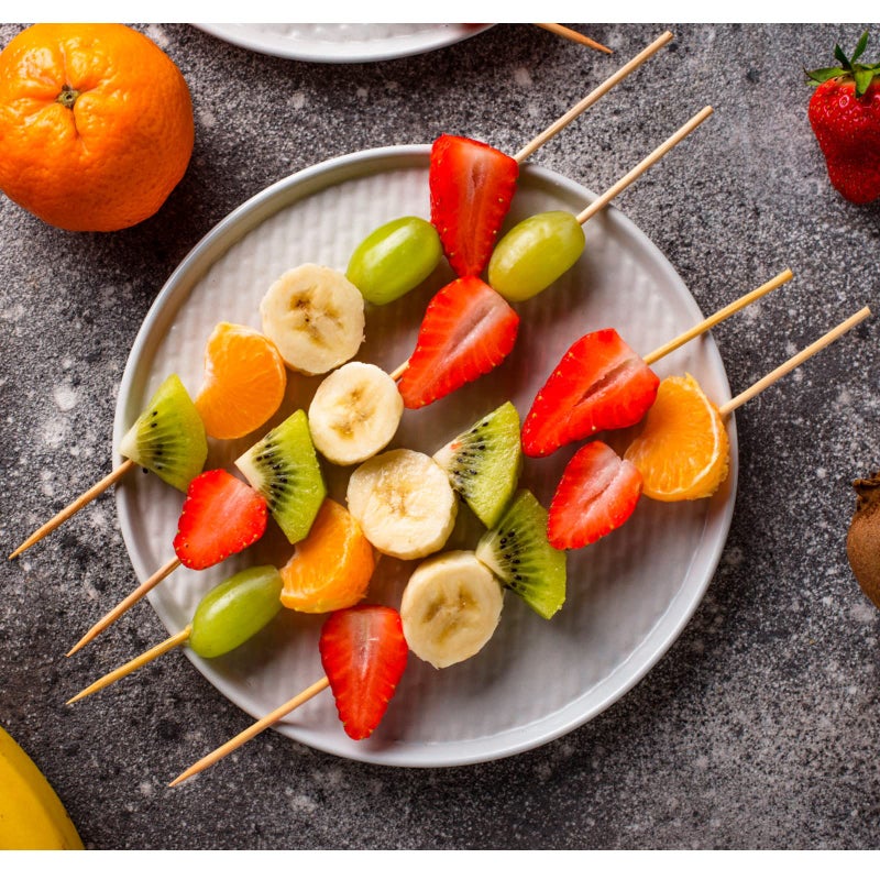 NadaKin 200 PCS Bamboo Skewers, 12 Inch Wooden Skewer for Appetizers, Fruit, Kebabs, Grilling Barbecue, Mini Burger, Sausage, Cocktail Picks for Drinks, Long Toothpicks, Food Sticks Natural, Kitchen Gadget - Image 5