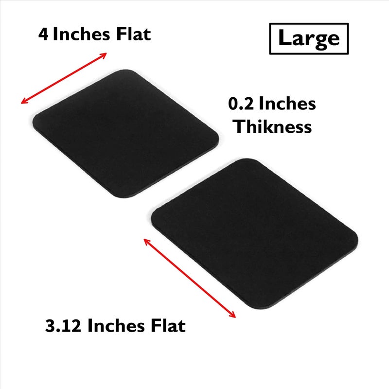 GRIFITI Large Slim Palm Pads Notebook Wrist Rest with Tacky Silicone Reposition Ergonomic Carpal Tunnel Resting Support for Computer MacBook & Laptop Keyboard Typing Pad (2 Large 3.9 x 3.1 inches) - Image 2