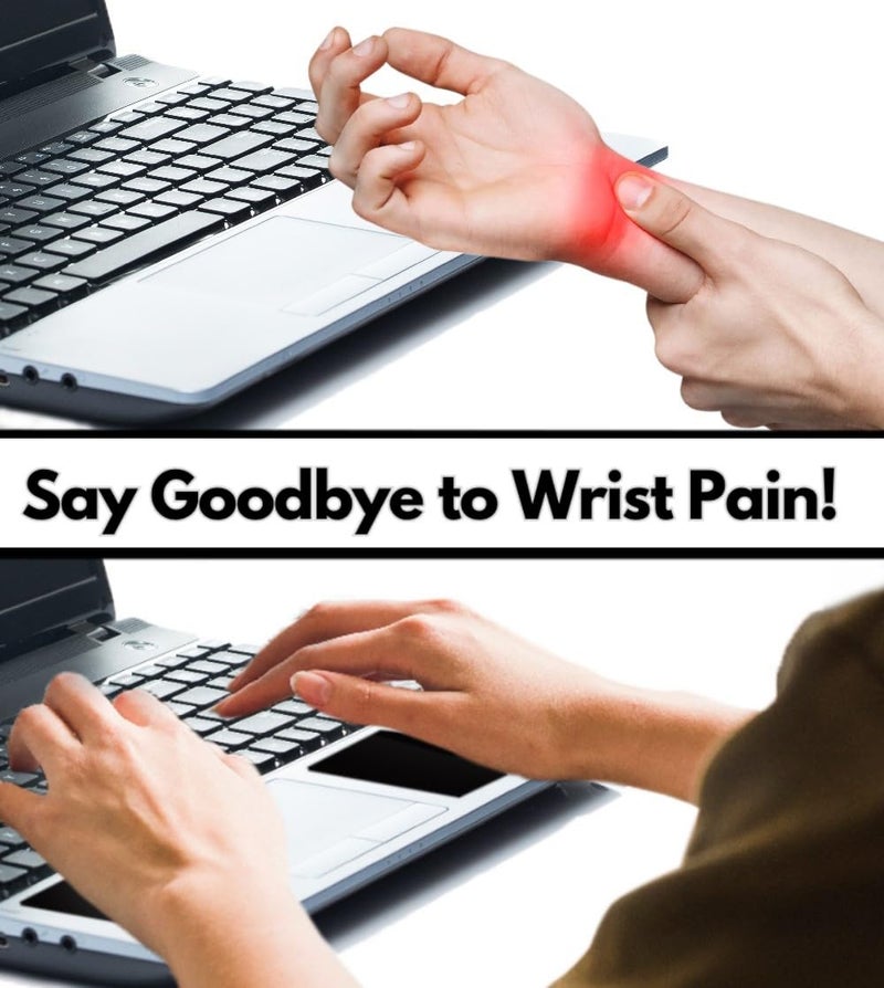 GRIFITI Large Slim Palm Pads Notebook Wrist Rest with Tacky Silicone Reposition Ergonomic Carpal Tunnel Resting Support for Computer MacBook & Laptop Keyboard Typing Pad (2 Large 3.9 x 3.1 inches) - Image 3