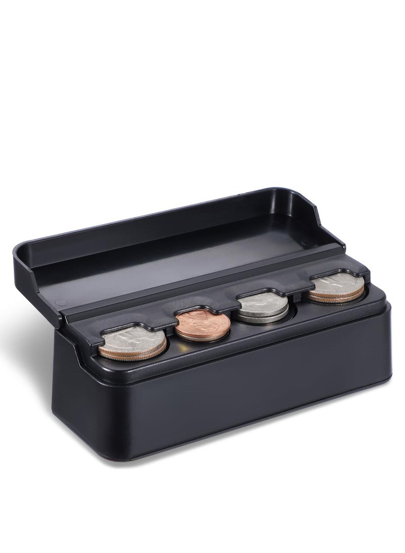 Generic Coin Holder for Car, Coin Change Organizer Compatible with Coins of Different Sizes, Dash-Mounted Holder Suitable for Most Cars, Trucks(Black)  - Image 2