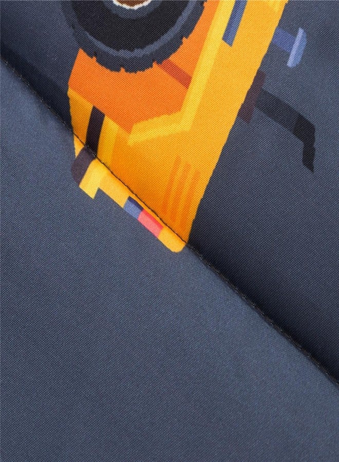 NTBED مجموعة أغطية سرير مطبوعة بشاحنة البناء NTBED، خفيفة الوزن من الألياف الدقيقة، مجموعة لحاف مع ملاءة fitted وأغطية وسائد، رمادي داكن - Image 4