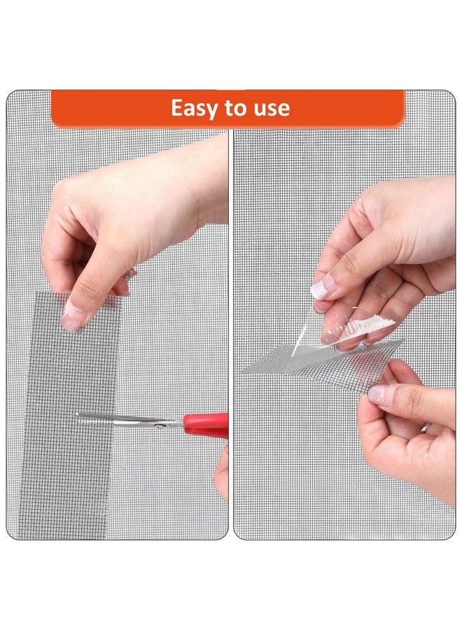 Secopad Grey Screen Repair Tape, 2" X 180" (15FT) Window Screen Door Repair Kit, Strong Adhesive Fiberglass Patch Tape Mesh - Image 2