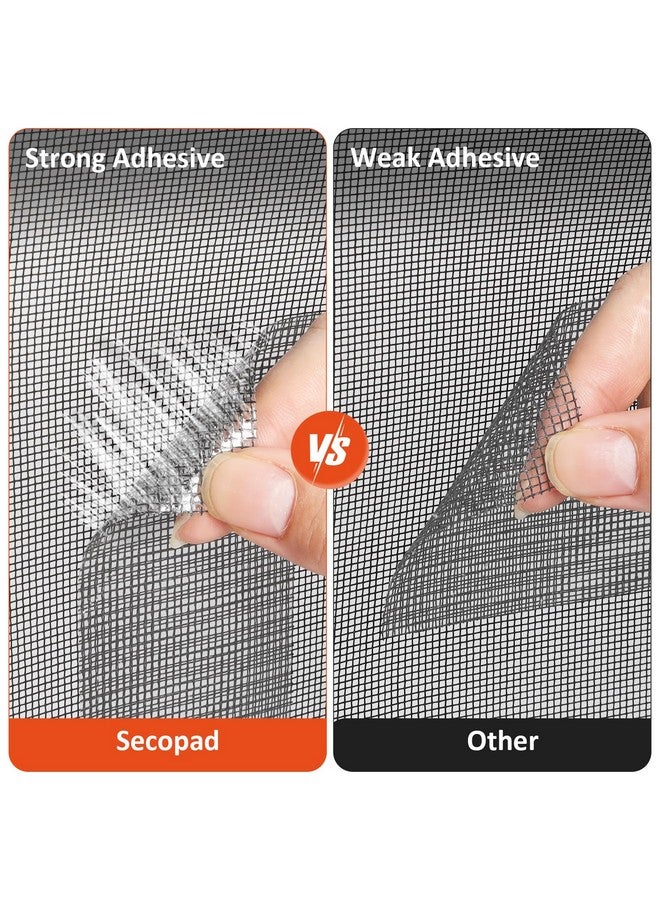 Secopad Grey Screen Repair Tape, 2" X 180" (15FT) Window Screen Door Repair Kit, Strong Adhesive Fiberglass Patch Tape Mesh - Image 3