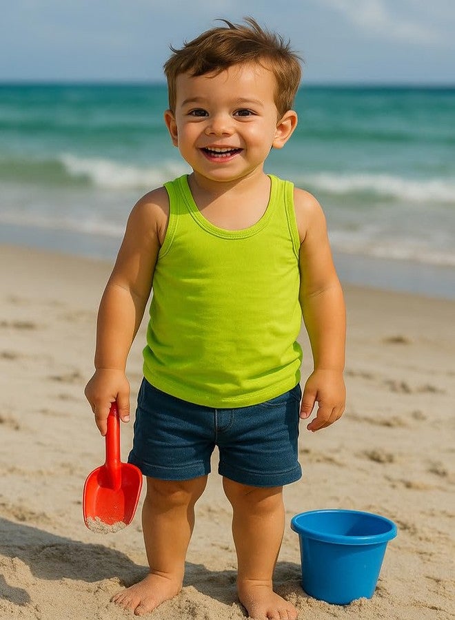 Cortica® Pack of 6 Multicolor Cotton Sleeveless Vests for Baby Boys, Girls & Kids - Soft, Comfortable, Breathable Innerwear/Tank Tops/Baniyan/Ganji/Sando - Perfect for Daily Use. - Image 3