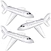 Syhood 10 Pc 40 Inch White Large Inflatable Airplane Balloon Aviation Themed for Outdoor Birthday Party Gifts Swimming Pool Decorations Toys - Image 2