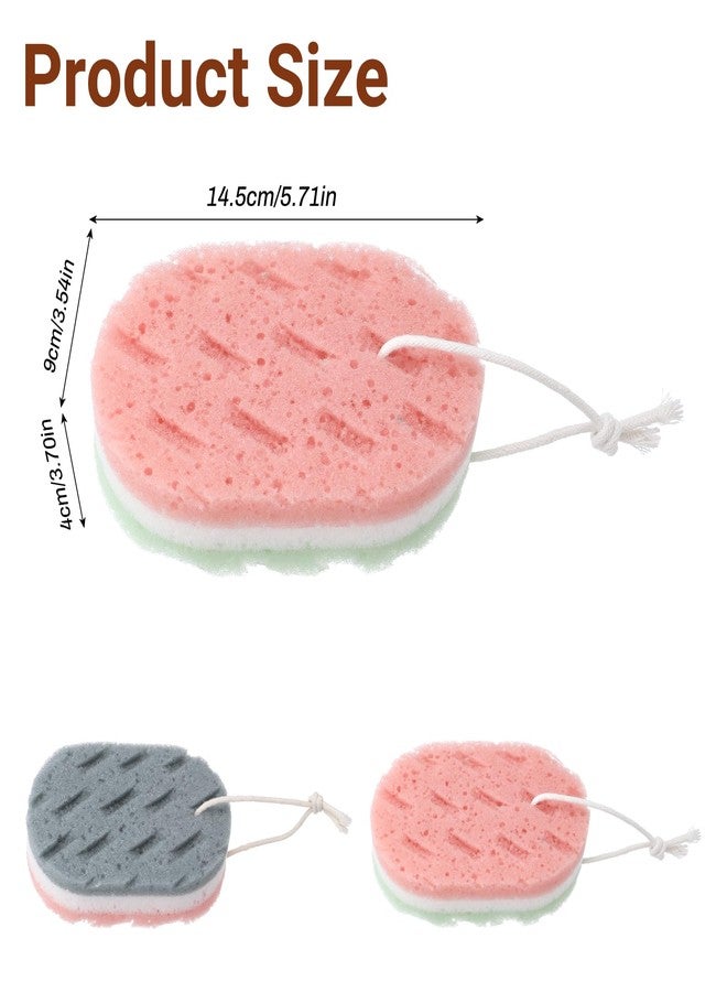 DOPENSPI 2 Pcs Soft Large Bath Sponges, 3 Layer Exfoliating Body Loofah Sponge for Shower Sponge for Women Men Bath Accessories - Image 4