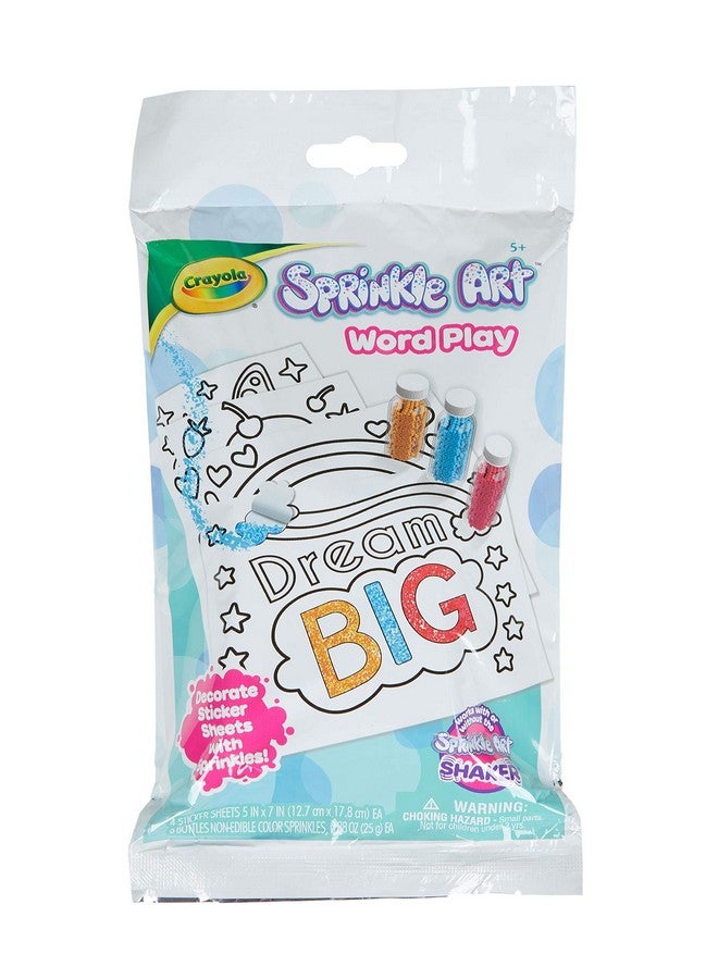 Crayola Sprinkle Art Say What Activity Kit, Word Art, Gift for Girls, Age 5, 6, 7, 8 - Image 1