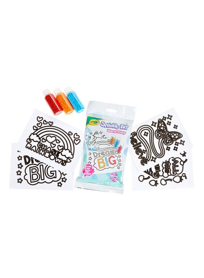 Crayola Sprinkle Art Say What Activity Kit, Word Art, Gift for Girls, Age 5, 6, 7, 8 - Image 2
