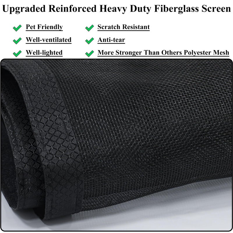 Mpmedo Magnetic Screen Door Upgraded-Model Full Strip Magnets,Fiberglass Heavy Duty Mesh Screen Doors Magnets,Retractable Door Screen Magnetic Closure for Single Front Patio Fit Doors to 32x80 - Image 5