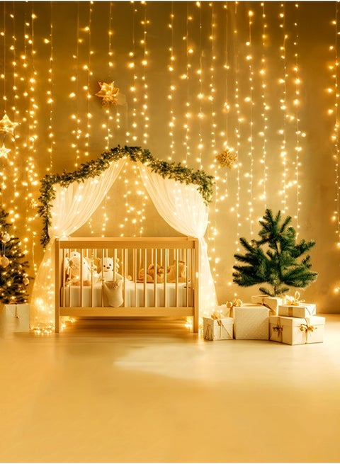 3x2M Warm White Curtain String Lights For Ramadan Decoration – 150 LED Fairy Lights, IP44 Waterproof, Indoor/Outdoor Decoration for Christmas, Weddings, Bedroom, Ramadan, Diwali, and Holiday Décor