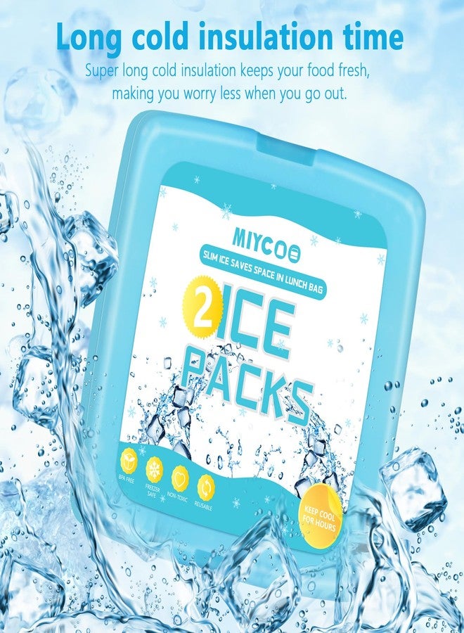 MIYCOO أكياس ثلج قابلة لإعادة الاستخدام من ميكو كول كولرز لحقائب وصناديق الغداء - أكياس ثلج للمبردات - Image 5