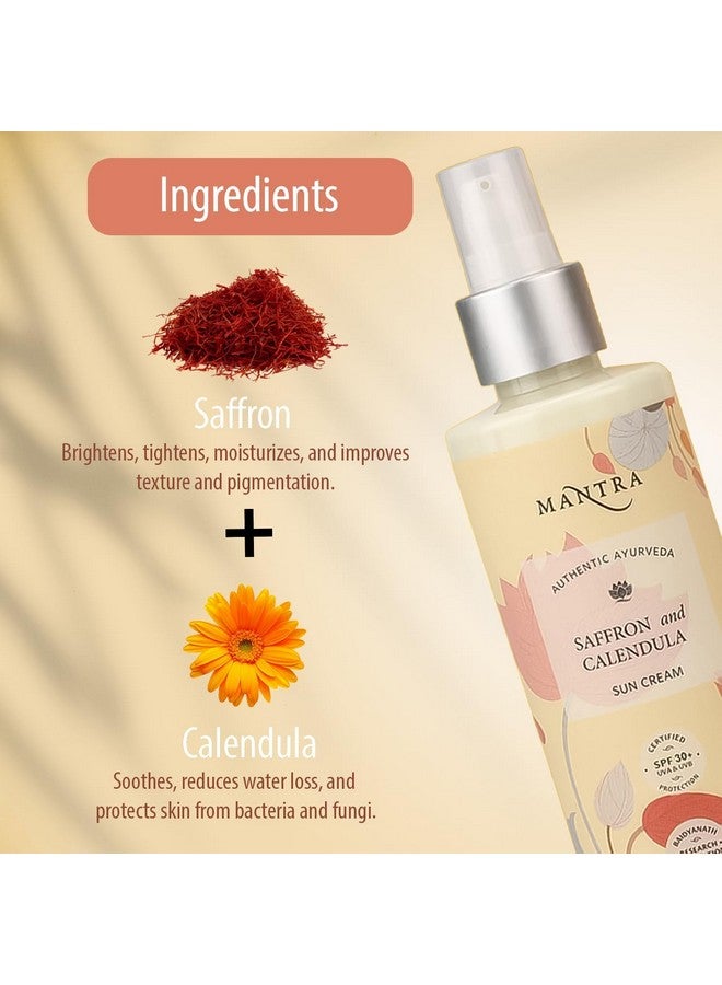 Mantra Herbal Pollution Protect SPF 30+ UVA & UVB Sunscreen Gel 100 ml with Saffron And Calendula Sun Cream | Blue Light Protection & Oil free | Moisture boost formula | Water resistant | All Skin types - Image 4