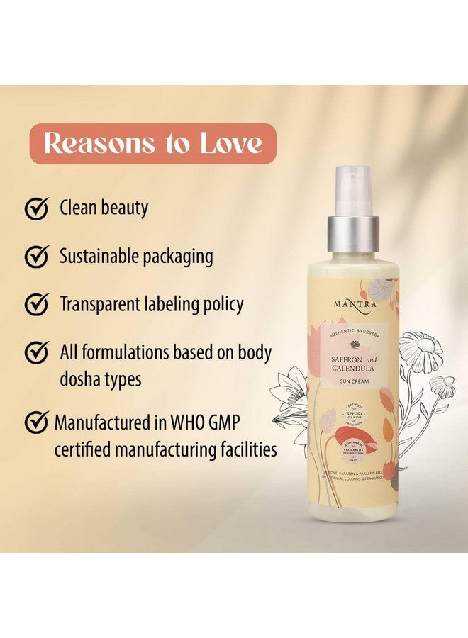 Mantra Herbal Pollution Protect SPF 30+ UVA & UVB Sunscreen Gel 100 ml with Saffron And Calendula Sun Cream | Blue Light Protection & Oil free | Moisture boost formula | Water resistant | All Skin types - Image 3