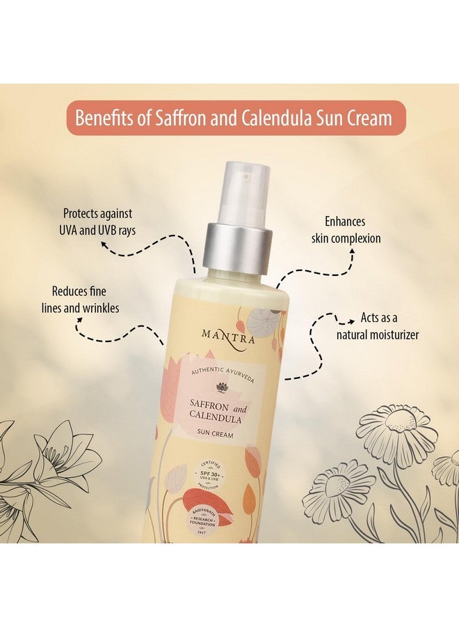Mantra Herbal Pollution Protect SPF 30+ UVA & UVB Sunscreen Gel 100 ml with Saffron And Calendula Sun Cream | Blue Light Protection & Oil free | Moisture boost formula | Water resistant | All Skin types - Image 2