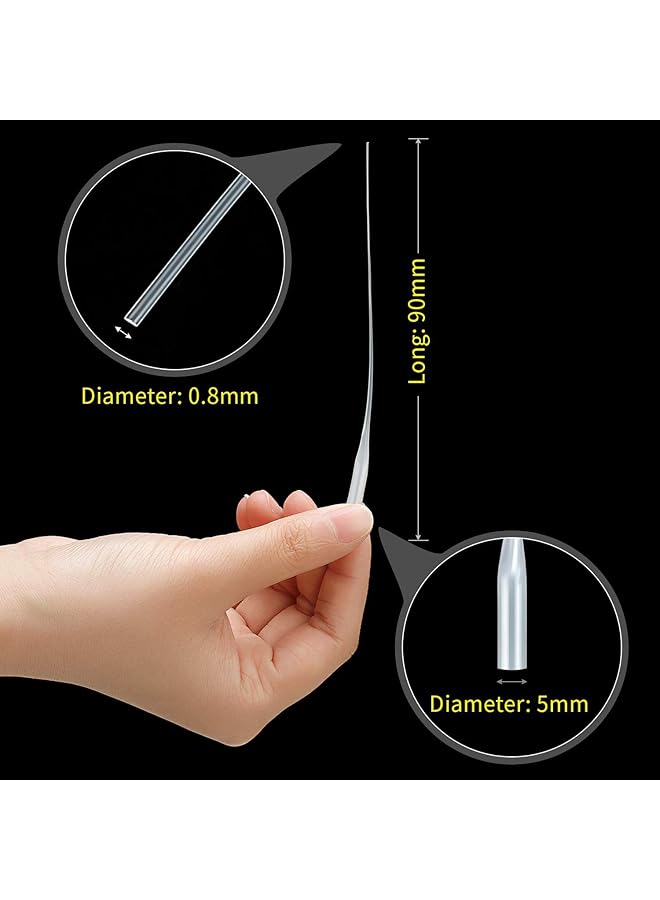 إيروريكس أطراف غراء دقيقة من البلاستيك، أطراف زجاجة غراء، أداة تمديد غراء دقيقة لمختبرات الهوايات والحرف اليدوية، موزعات لاصقة، 200 قطعة - Image 3